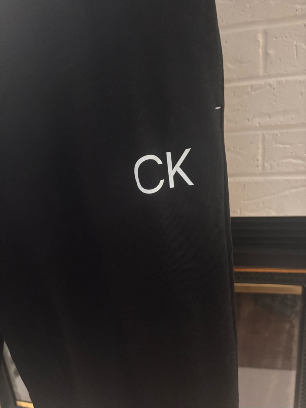 Calvin Klein Black Jogger Pants with White Drawstring - Picture 3 of 5